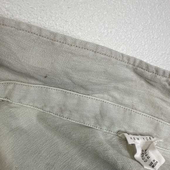 Nicole Miller Linen Top XL Lyocell Green - Picture 7 of 7